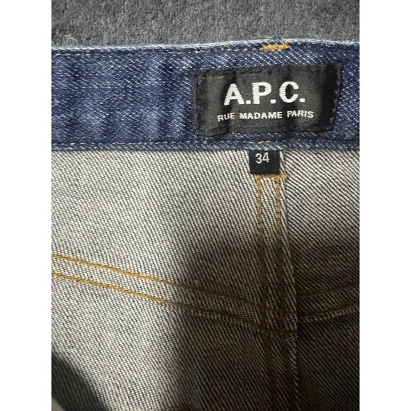 A.P.C. APC Raw Indigo Japanese Denim Standard Skirt Sz 34 READ - Picture 2 of 9